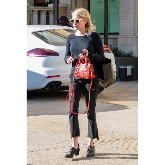 frame le crop mini bootcut jeans